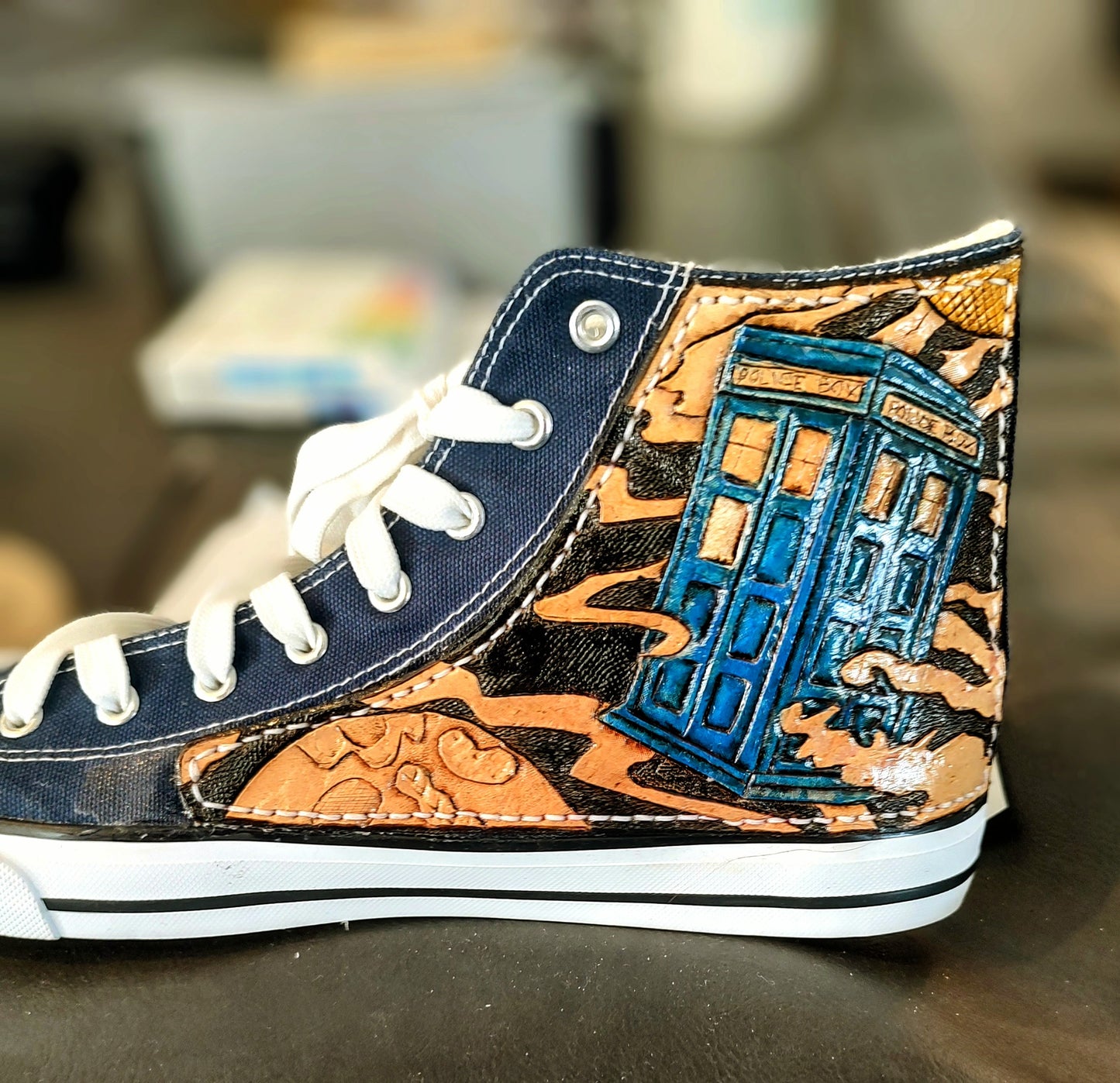 Custom Designed High Top Tennis Shoes