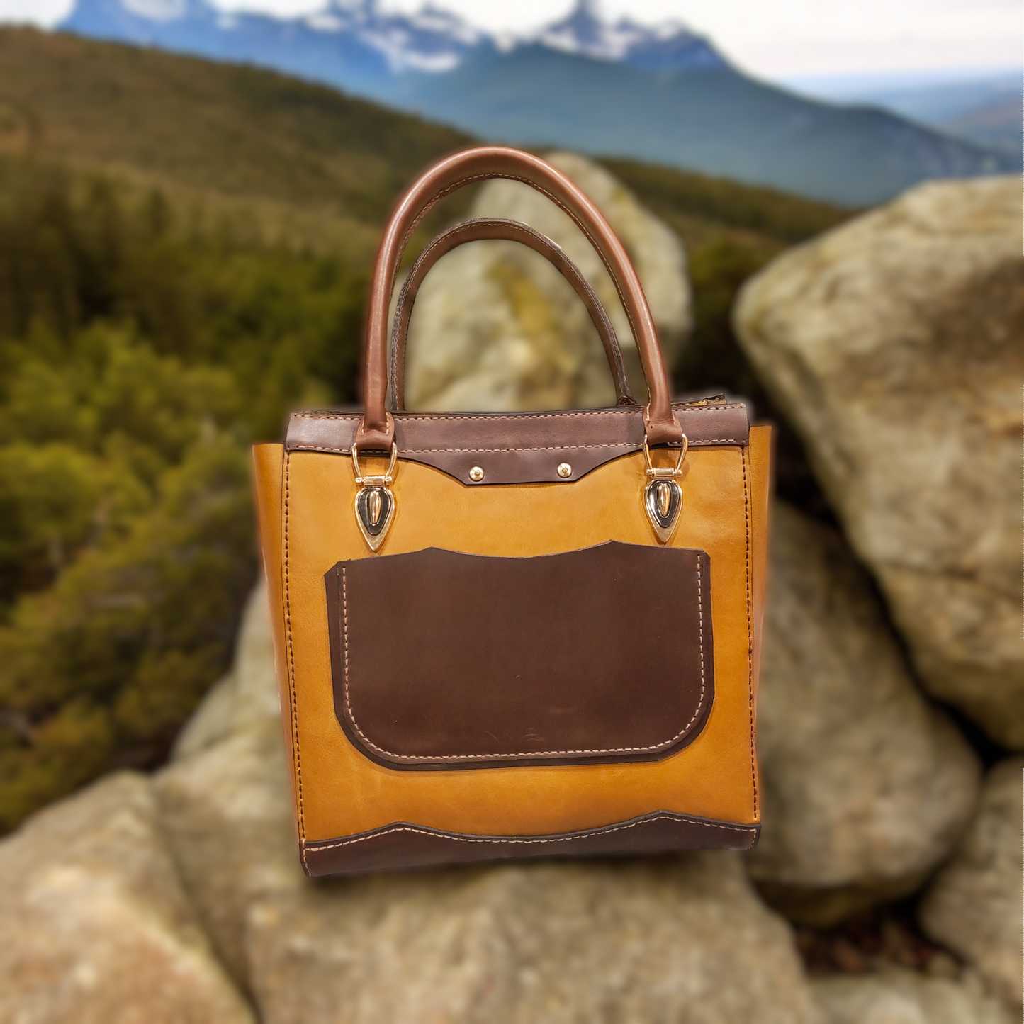 All-Leather Tote Bag with Finished Lined Interior