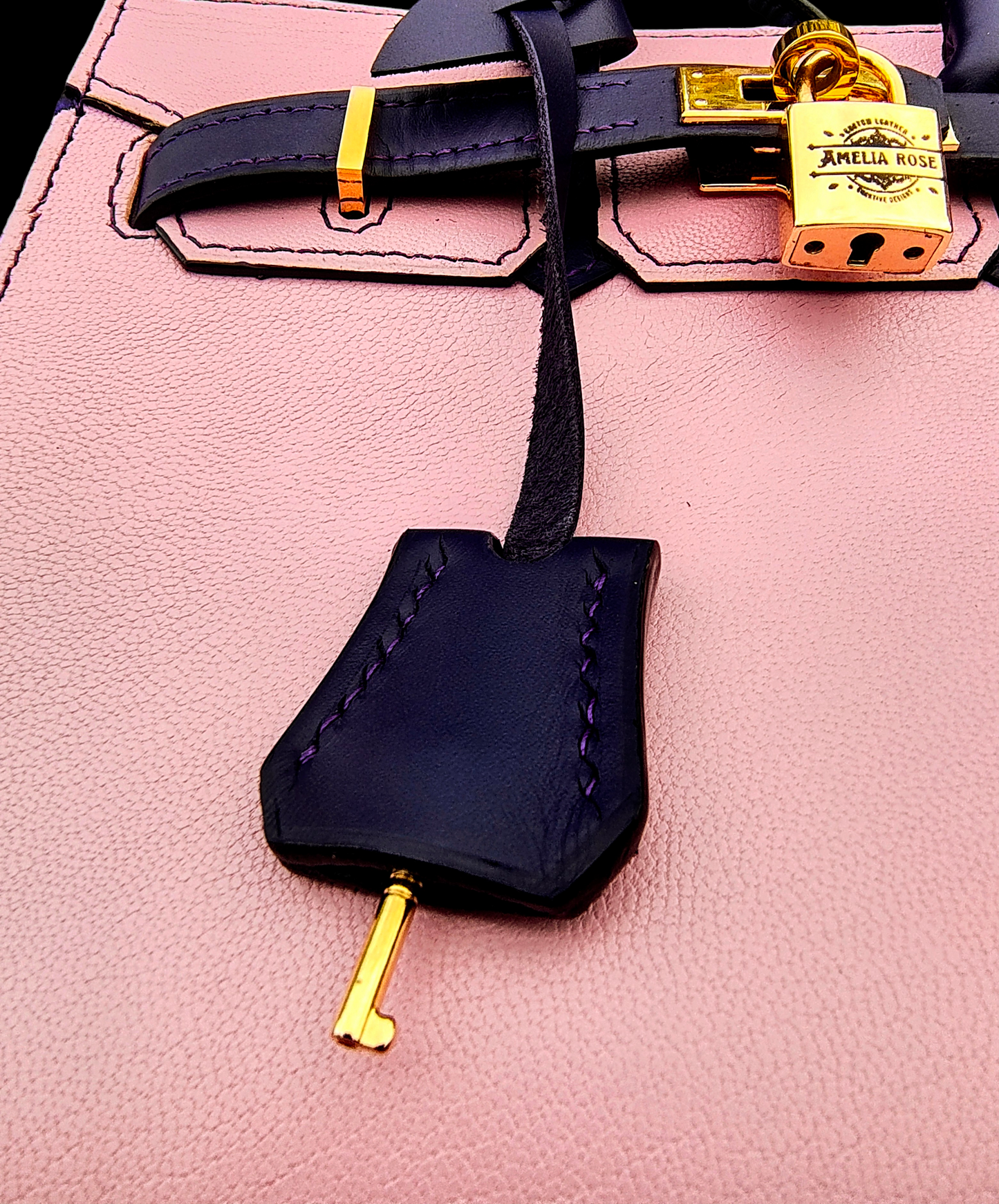 Birkin-Inspired Bag in Luxury Pink Goatskin - Sold Out, Can order a custom item.