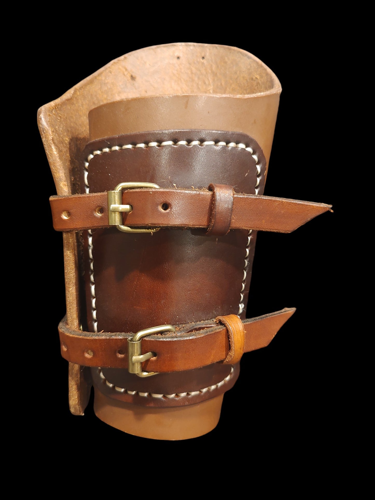 SCA Leather Gauntlets with Hand-Tooled and Hand-Painted Design